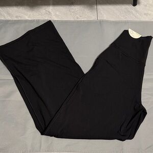 OFFLINE by Aerie Real Me Xtra High Waisted Wide Leg Trouser Pants Black M SHORT